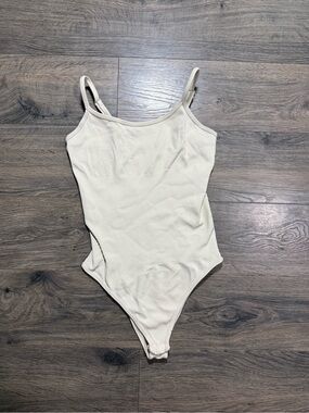 Cream Ribbed Bodysuit